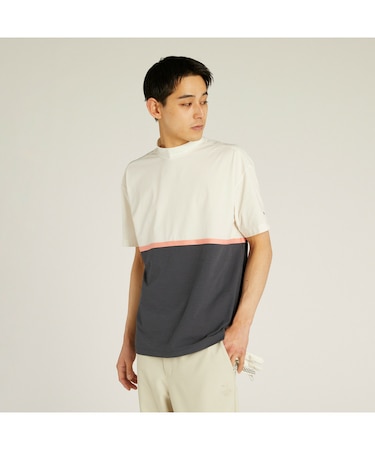 メンズ ゴルフ FOG パネル カラー リラックス モックネック 半袖 シャツ FOG PANEL RELAX MOCKNECK