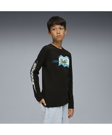 ボーイズ スーパー プーマ グラフィック 長袖 Tシャツ 128-164cm