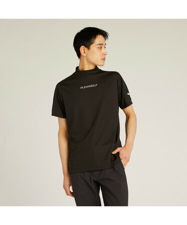 メンズ ゴルフ SB ライン スリーブ モックネック 半袖 シャツ