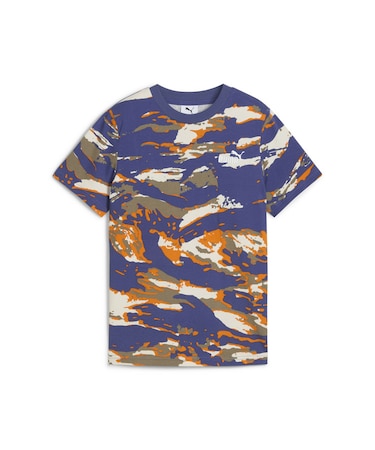 ボーイズ ESS カモ AOP 半袖 Tシャツ TR B 120-160cm