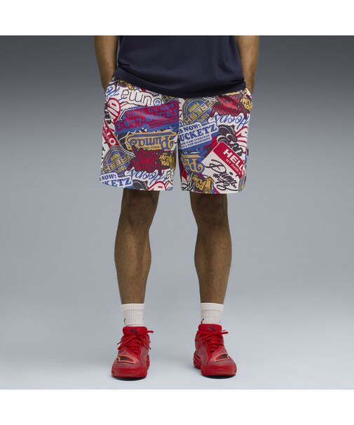 メンズ バスケットボール フーパーホットライン AOP 7インチ ショーツ