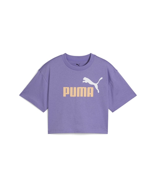 ガールズ ESS 2 カラー NO. 1 ロゴ 半袖 Tシャツ 120-160cm