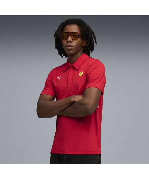 メンズ フェラーリ スポーツウェア クラウドスパン 半袖 ポロシャツ