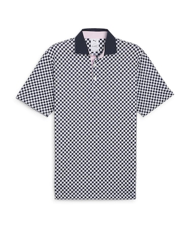メンズ ゴルフ PUMA x ARNOLD PALMER MATTR チェッカード 半袖 ポロシャツ