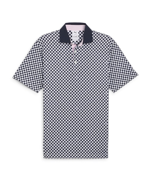 メンズ ゴルフ PUMA x ARNOLD PALMER MATTR チェッカード 半袖 ポロシャツ