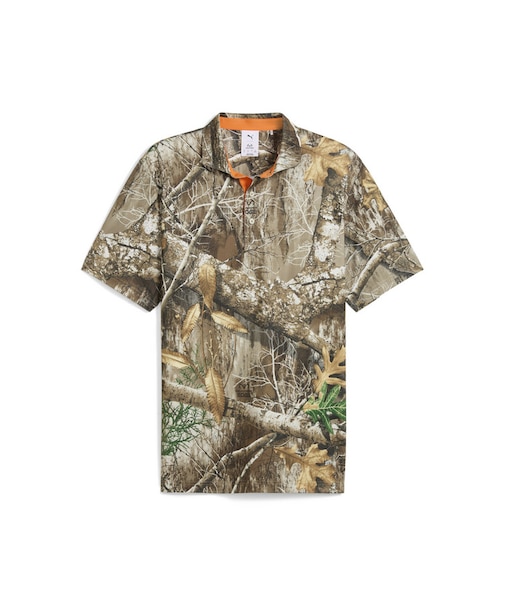 メンズ ゴルフ PUMA x REALTREE カモ 半袖 ポロシャツ