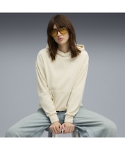 ウィメンズ ESS ELEVATED コンフォート ベロア リブ フーディ