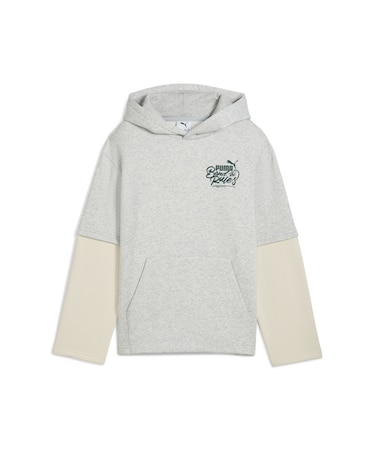 ボーイズ ミッド90S レイヤード フーディ 裏起毛 120-160cm