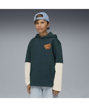 ボーイズ ミッド90S レイヤード フーディ 裏起毛 120-160cm