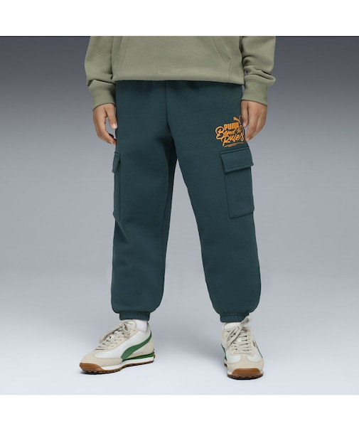 ボーイズ ミッド90S カーゴ スウェットパンツ 裏起毛 120-160cm