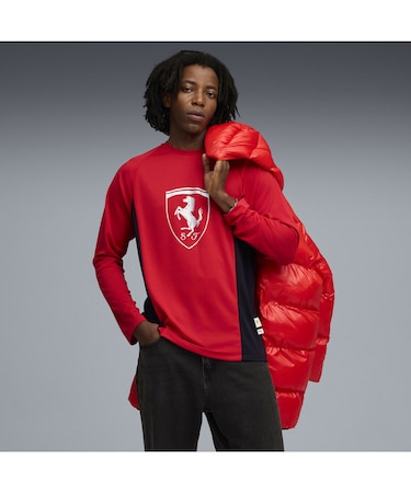 メンズ フェラーリ ライフスタイル ジャージー 長袖 Tシャツ