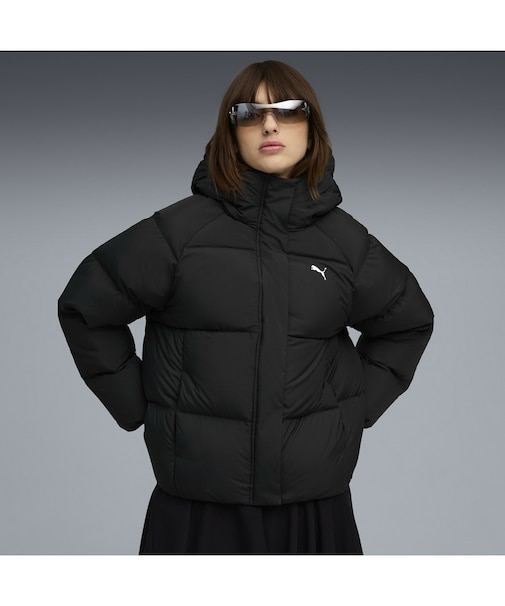 ウィメンズ フーデット パッファー ダウンジャケット