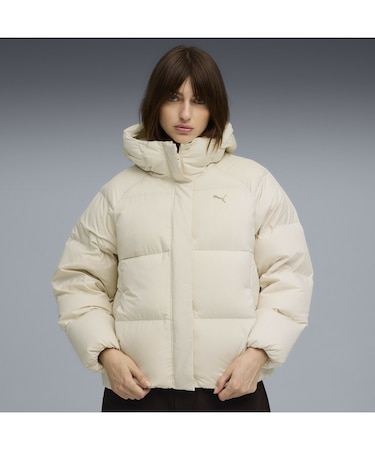 ウィメンズ フーデット パッファー ダウンジャケット