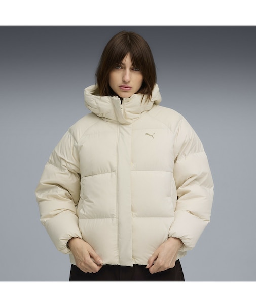 ウィメンズ フーデット パッファー ダウンジャケット