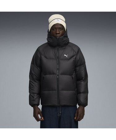 メンズ フーデット パッファー ダウン ジャケット