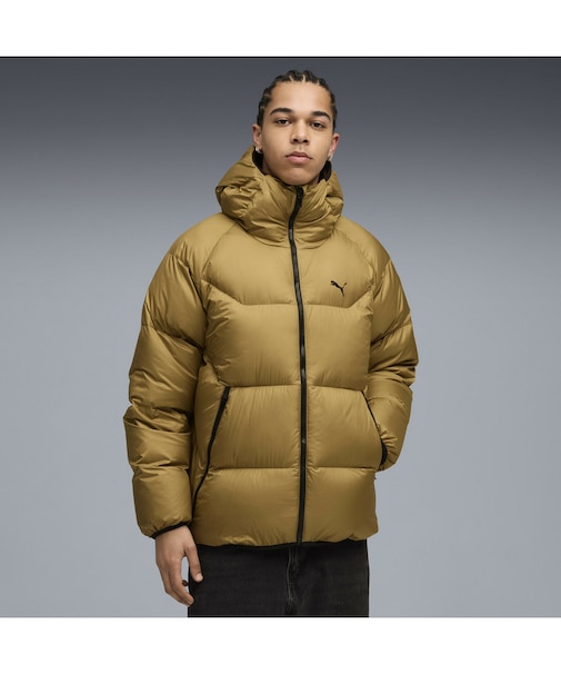 メンズ フーデット パッファー ダウン ジャケット