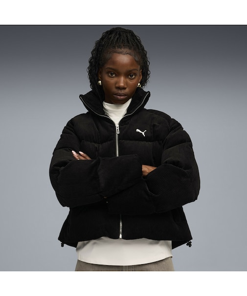 ウィメンズ ワードローブ ESS コーデュロイ パッファー ジャケット