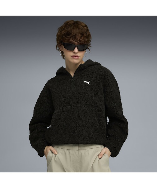 ウィメンズ ワードローブ ESS オーバーサイズド ポーラー フリース フーディ