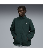 メンズ ESS エレベーテッド リラックスド フルジップ シェルパ ジャケット