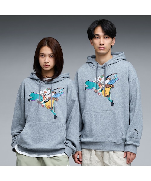 ユニセックス PUMA x モンスターハンターワイルズ アイルー フーディ