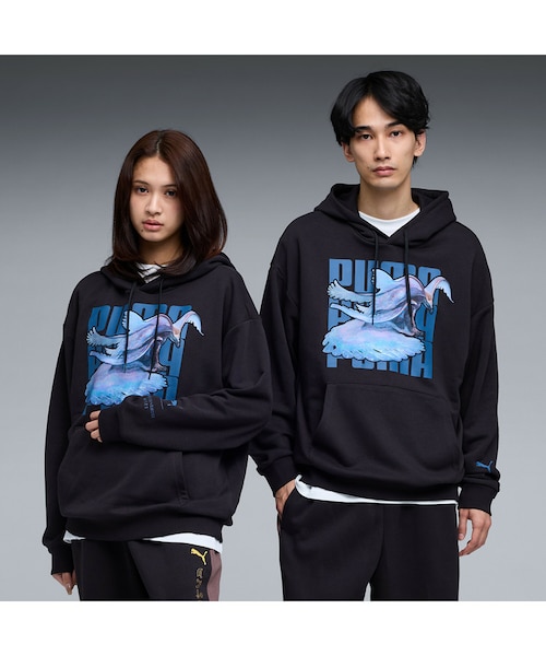 ユニセックス PUMA x モンスターハンターワイルズ アイルー フーディ