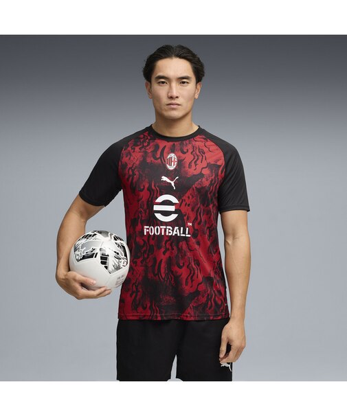 メンズ ACミラン プレマッチ 半袖 シャツ ACM Warm Up Jersey