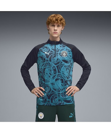 メンズ マンチェスターシティ FC 1/4 ジップトップ