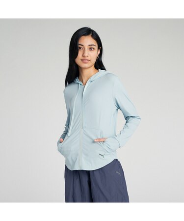 ウィメンズ サマー リブ フルジップ フーディ