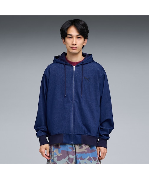 メンズ ESS エレベーテッド デニムライク フーディ