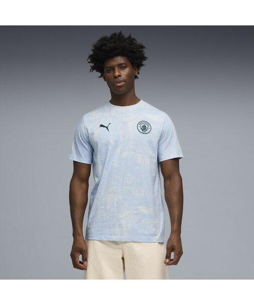 メンズ マンチェスターシティ フットボールカルチャー AOP 半袖 Tシャツ MCFC FtblCulture Tee AOP