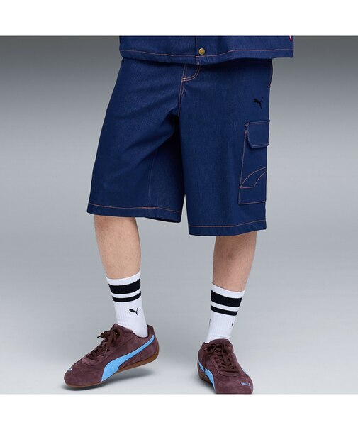 メンズ ESS エレベーテッド デニムライク ショーツ DENIM LIKE SHORT PANTS