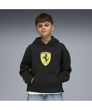 キッズ フェラーリ カラード シールド フーディ 128-164cm Ferrari Kids Color Shield HD