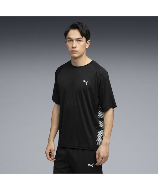 メンズ トレーニング バックプリント 半袖 Tシャツ TEE MID SIZE LOGO