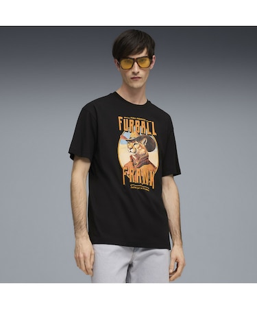 メンズ グラフィック キャット カウボーイ リラックスド 半袖 Tシャツ GRAPHIC Tee