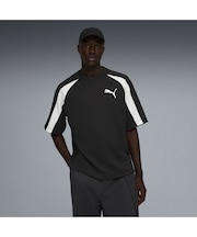 メンズ T7 オーバーサイズ ピケ ビッグ キャット 半袖 Tシャツ T7 Oversized Tee