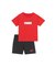 ボーイズ ESS 2 カラー NO. 1 ロゴ 半袖 Tシャツ アンド ショーツ セット 120-160cm ESS Logo Tee and Shorts S