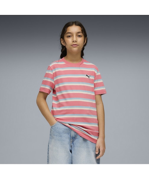 キッズ ESS エレベーテッド ストライプド 半袖 Tシャツ 120-160cm ESS Striped Tee