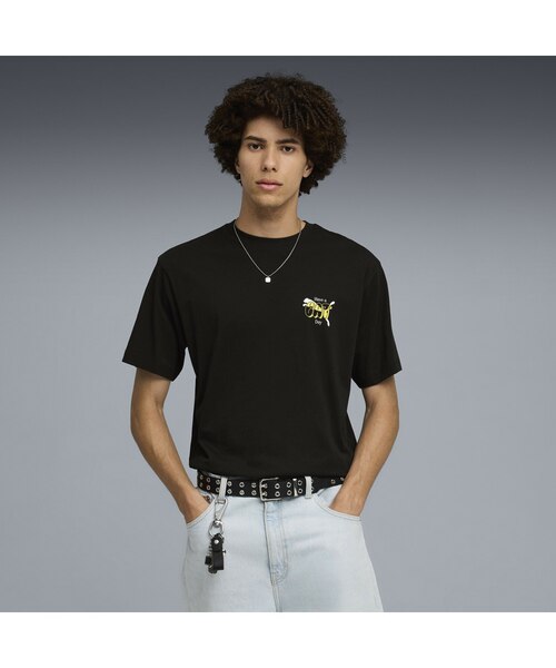 メンズ グラフィックス バブル フォント リラックス 半袖 Tシャツ