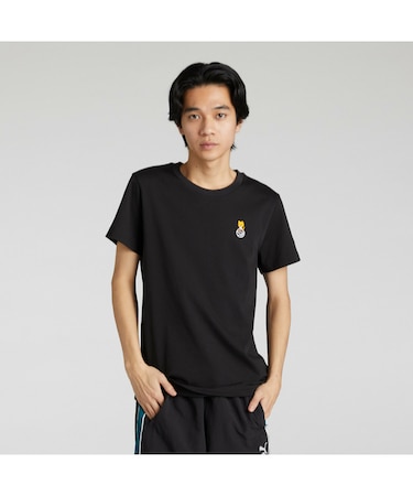 ユニセックス NEKO-san x DYLAN ワンポイント 半袖 スリム Tシャツ NEKO x DYLAN GRAFPHIC SS TEE