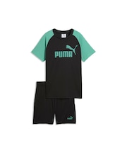 ボーイズ ESS NO. 1 ロゴ ポリ 半袖 Tシャツ & ショーツ 120-160cm ESS Poly Tee and Shorts Set