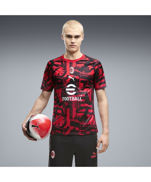 メンズ 2026-27 ACミラン プレマッチ 半袖 シャツ ACM Warm Up Jersey