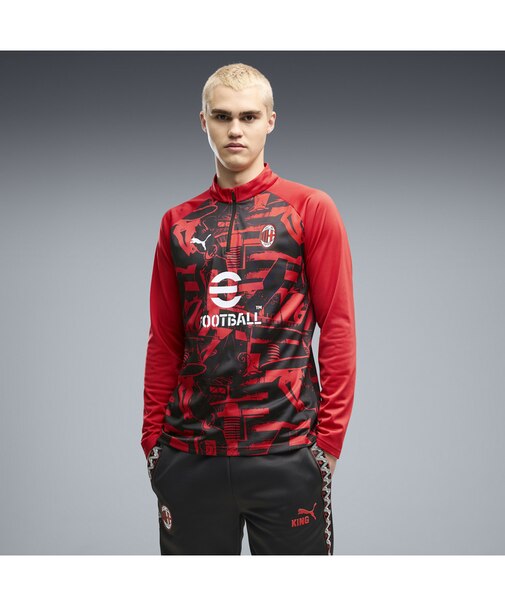 メンズ 2026-27 ACミラン プレマッチ 1/4 ジップトップ ACM Warm Up 1/4 Zip Top