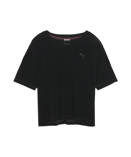 ウィメンズ ESS エレベーテッド ベロア メッシュ 半袖 Tシャツ ESS ELEVATED VELOUR SS TEE