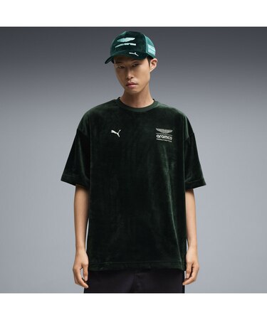 メンズ PUMA x アストン マーティン アラムコ F1 チーム ライフスタイル オーバーサイズ 半袖 Tシャツ UK スペシャル AMF1 Te