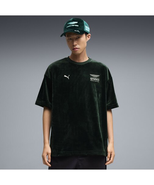 メンズ PUMA x アストン マーティン アラムコ F1 チーム ライフスタイル オーバーサイズ 半袖 Tシャツ UK スペシャル AMF1 Te