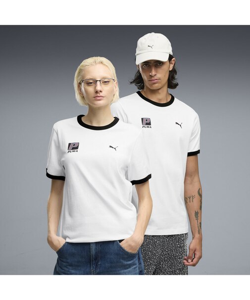 ユニセックス フューチャー プーマ アーカイブ リンガー 半袖 Tシャツ FUTURE.PUMA.ARCHIVE Tee