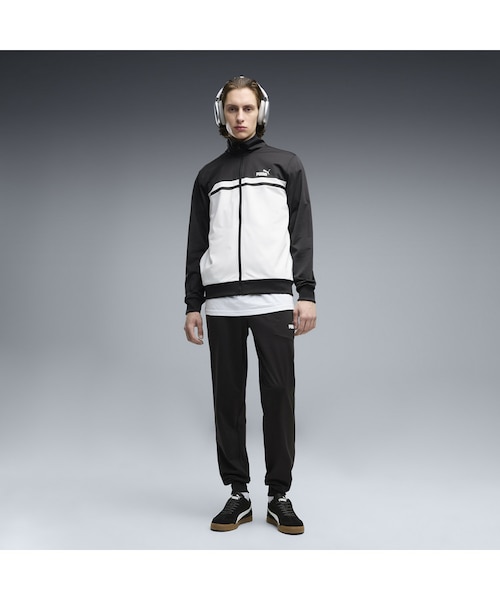 メンズ ポリ カラーブロック スーツ 上下セット Poly Colorblock Suit