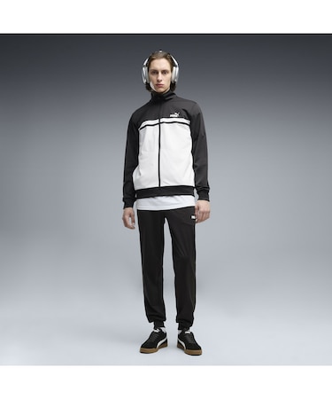 メンズ ポリ カラーブロック スーツ 上下セット Poly Colorblock Suit