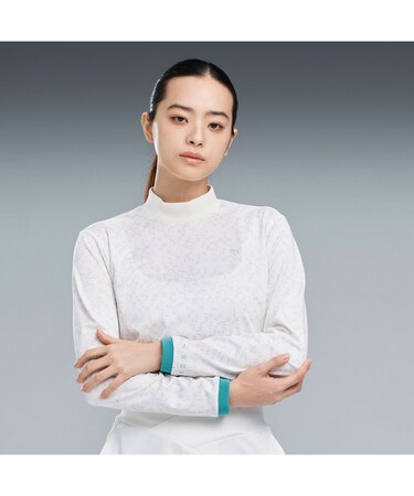ウィメンズ ゴルフ FOG グラフィック モックネック 長袖 シャツ W GRAPHIC MOCKNECK L/S