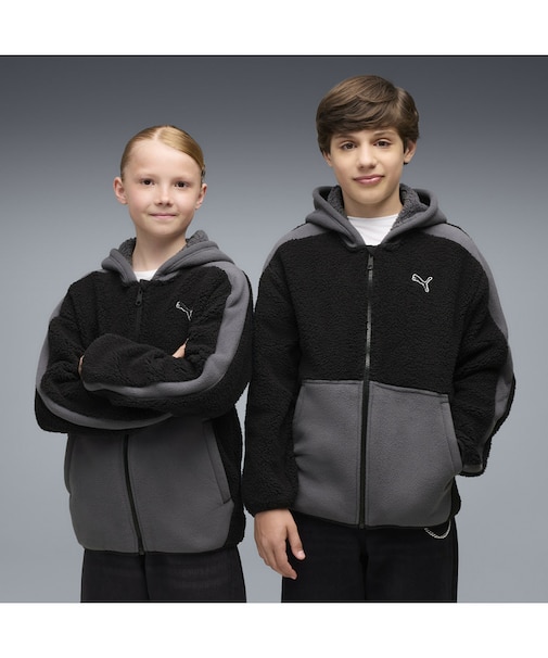 キッズ ESS エレベーテッド ウィンタライズド リラックスド フルジップ フーディ 120-160cm ESS Winterized Full-Zip